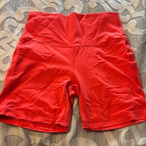 lululemon athletica Red Bike Shorts